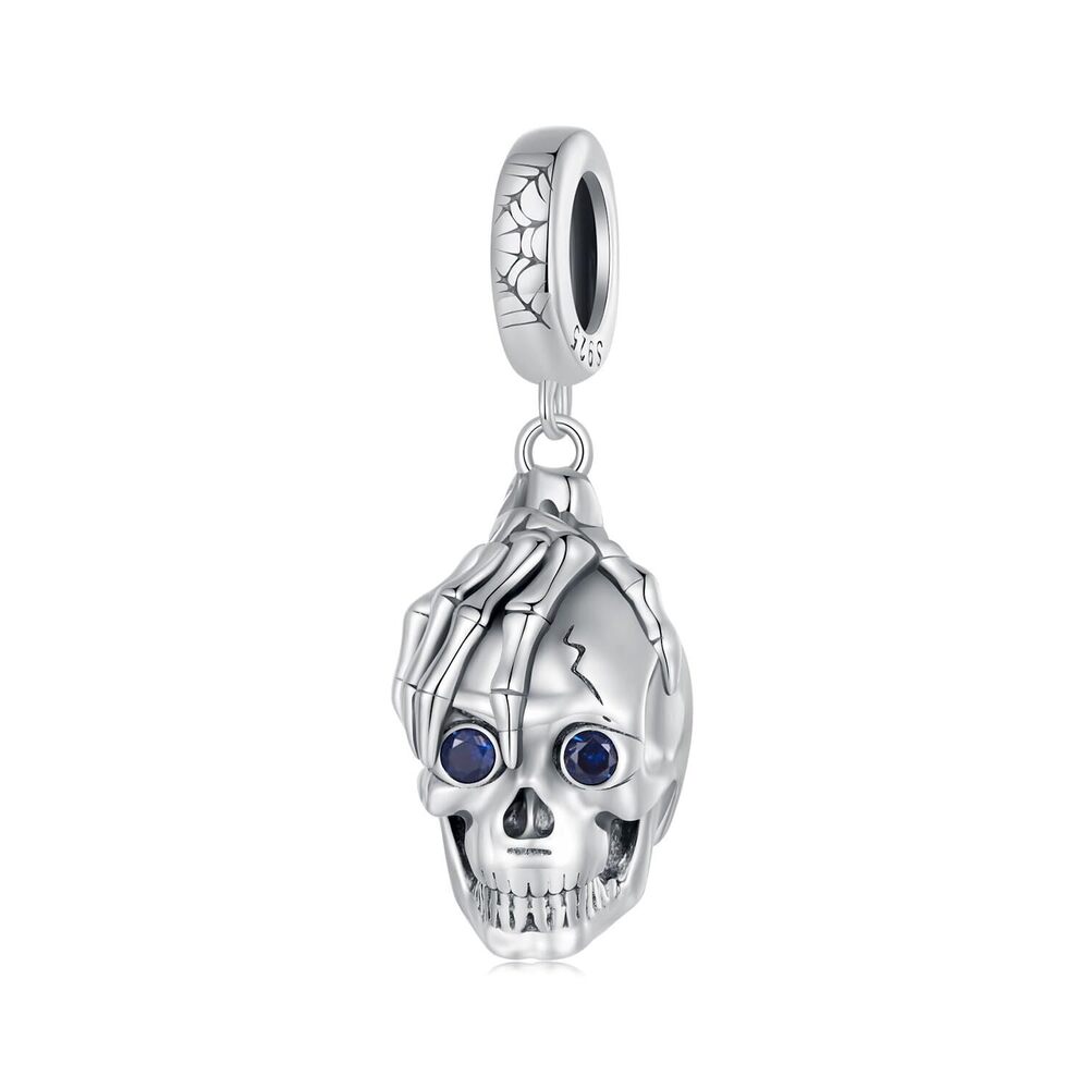 1656 925 Sterling Silver Skull Charms for Bracelet and Charm Necklaces